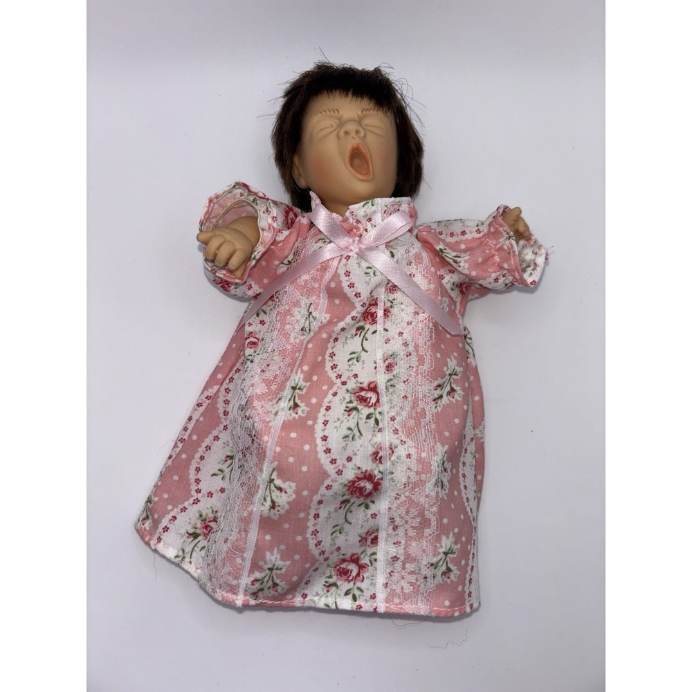 My Pals Bean Bag Kid Vinyl Baby Doll Pink Floral 8" Vintage GiGo Toy Cute